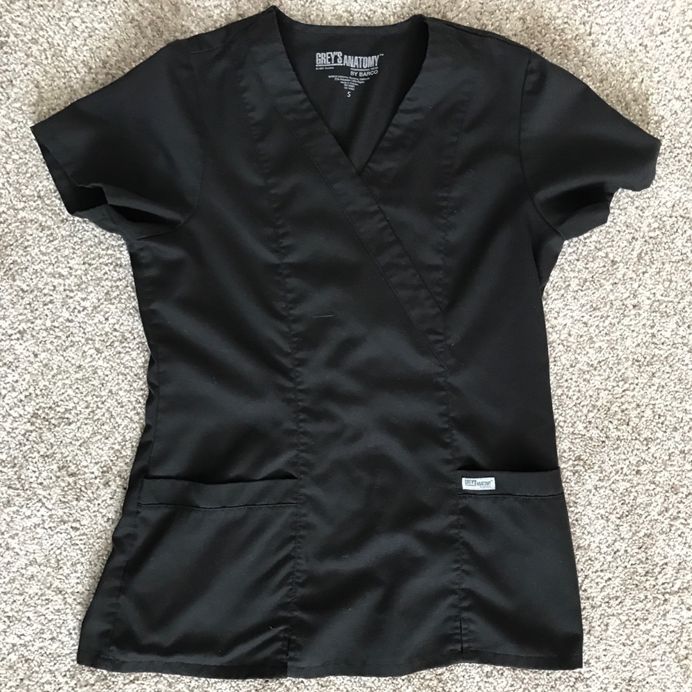 Black scrub top